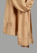 Handwoven & Handspun Pure Pashmina Shawl – Framed Twin Motifs
