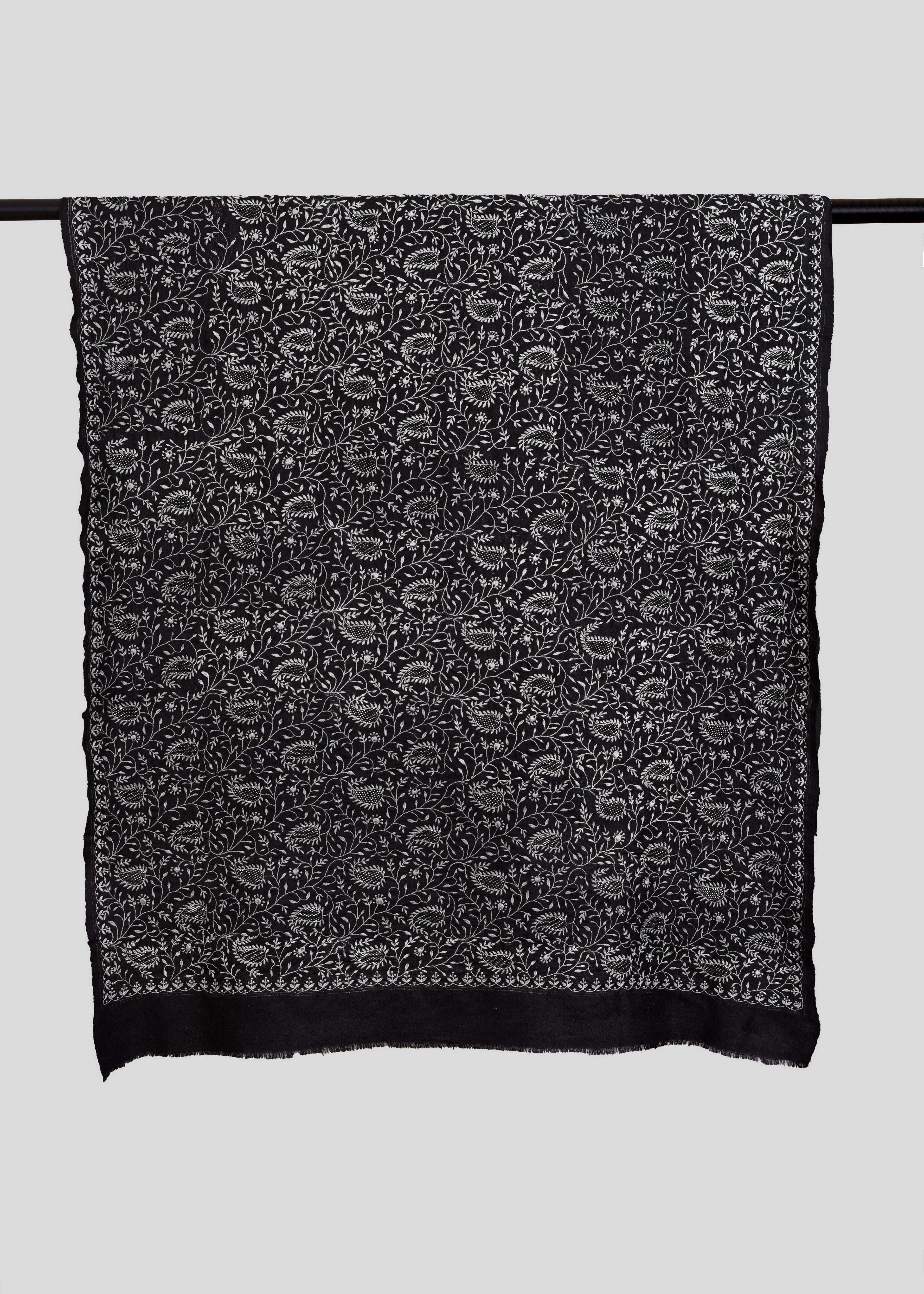 Handwoven & Handspun Pure Pashmina Shawl – Noir Vinework