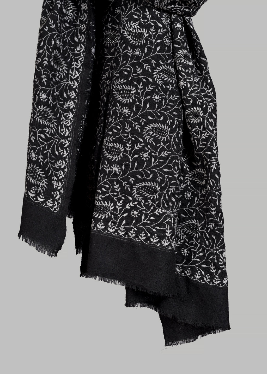 Handwoven & Handspun Pure Pashmina Shawl – Noir Vinework