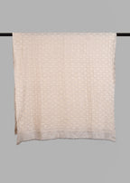 Handwoven & Handspun Pure Pashmina Shawl – Ivory Mirage