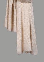 Handwoven & Handspun Pure Pashmina Shawl – Ivory Mirage