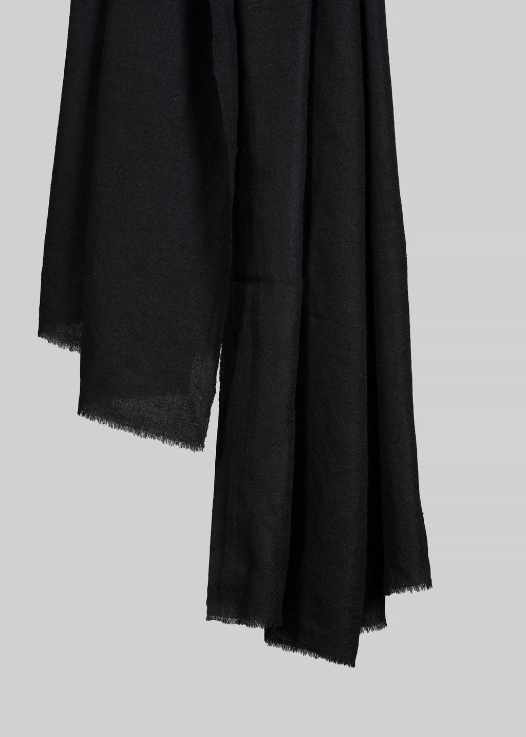 Handwoven & Handspun Pure Pashmina Shawl – Jet Noir