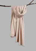 Handwoven & Handspun Pure Pashmina Mardana Shawl – Feather Ivory