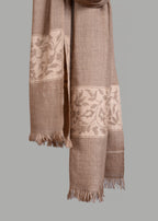 Handwoven Pure Pashmina Kani Stole – Vine Border