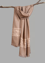 Handwoven Pure Pashmina Kani Stole – Botanical Border Weave