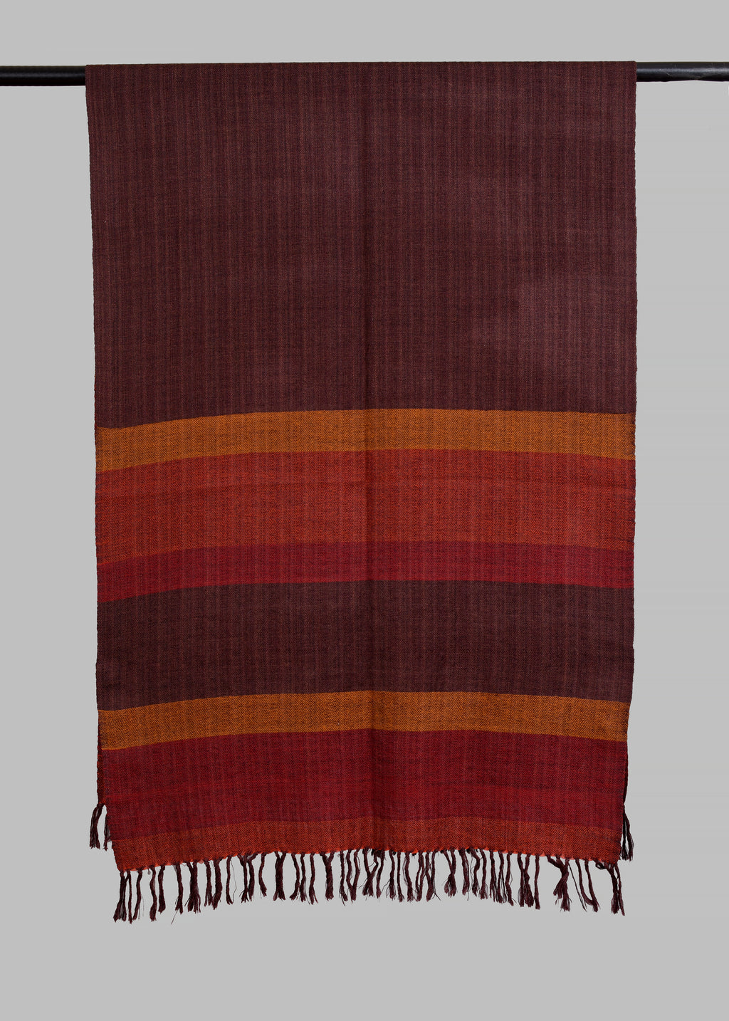 Kullu Handwoven Woollen Stole – Earthy Ombre