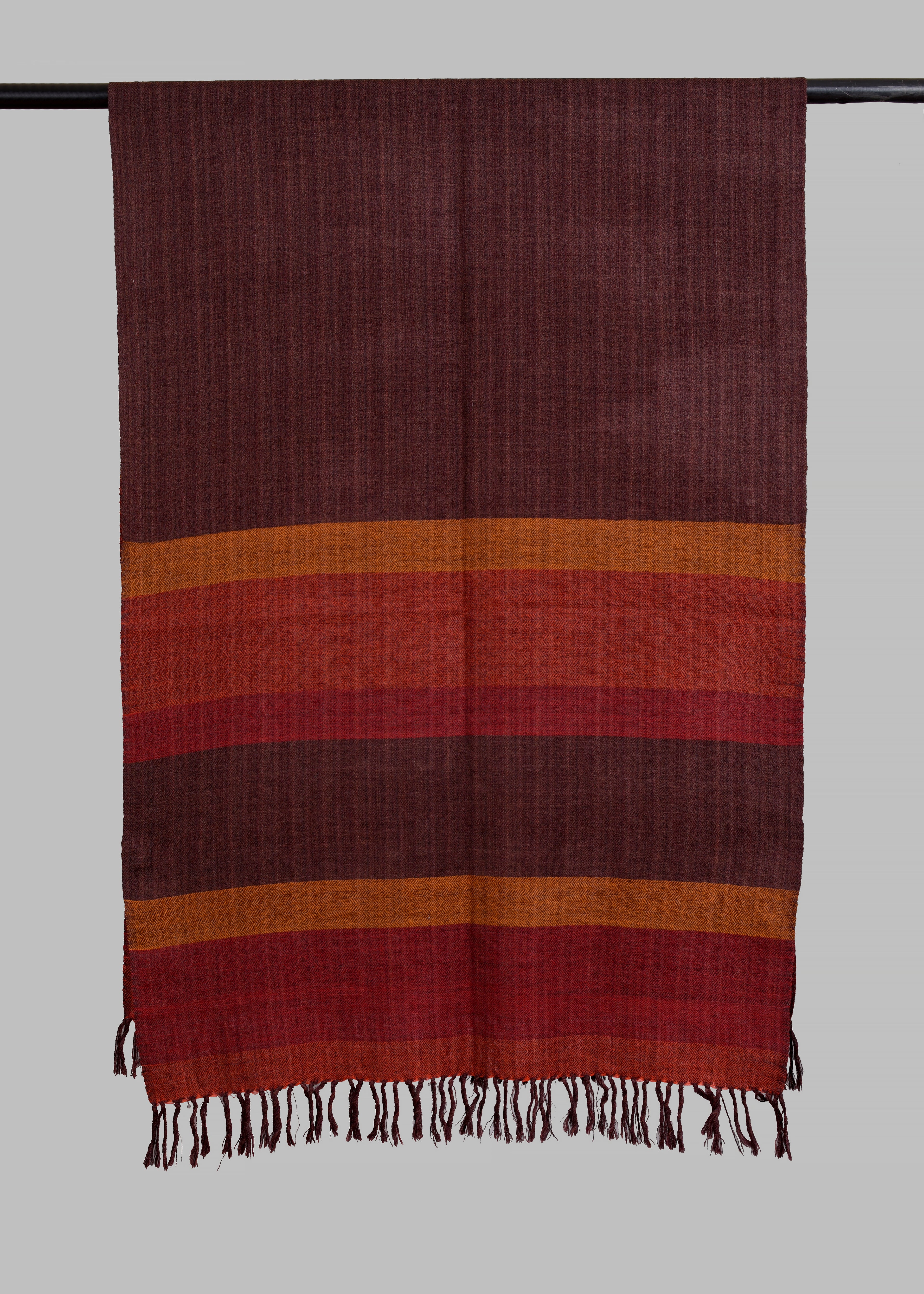 Kullu Handwoven Woollen Stole – Earthy Ombre