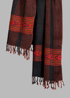 Kullu Handwoven Woollen Stole – Rustic Charcoal