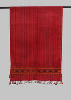 Kullu Handwoven Woollen Stole – Heritage Red