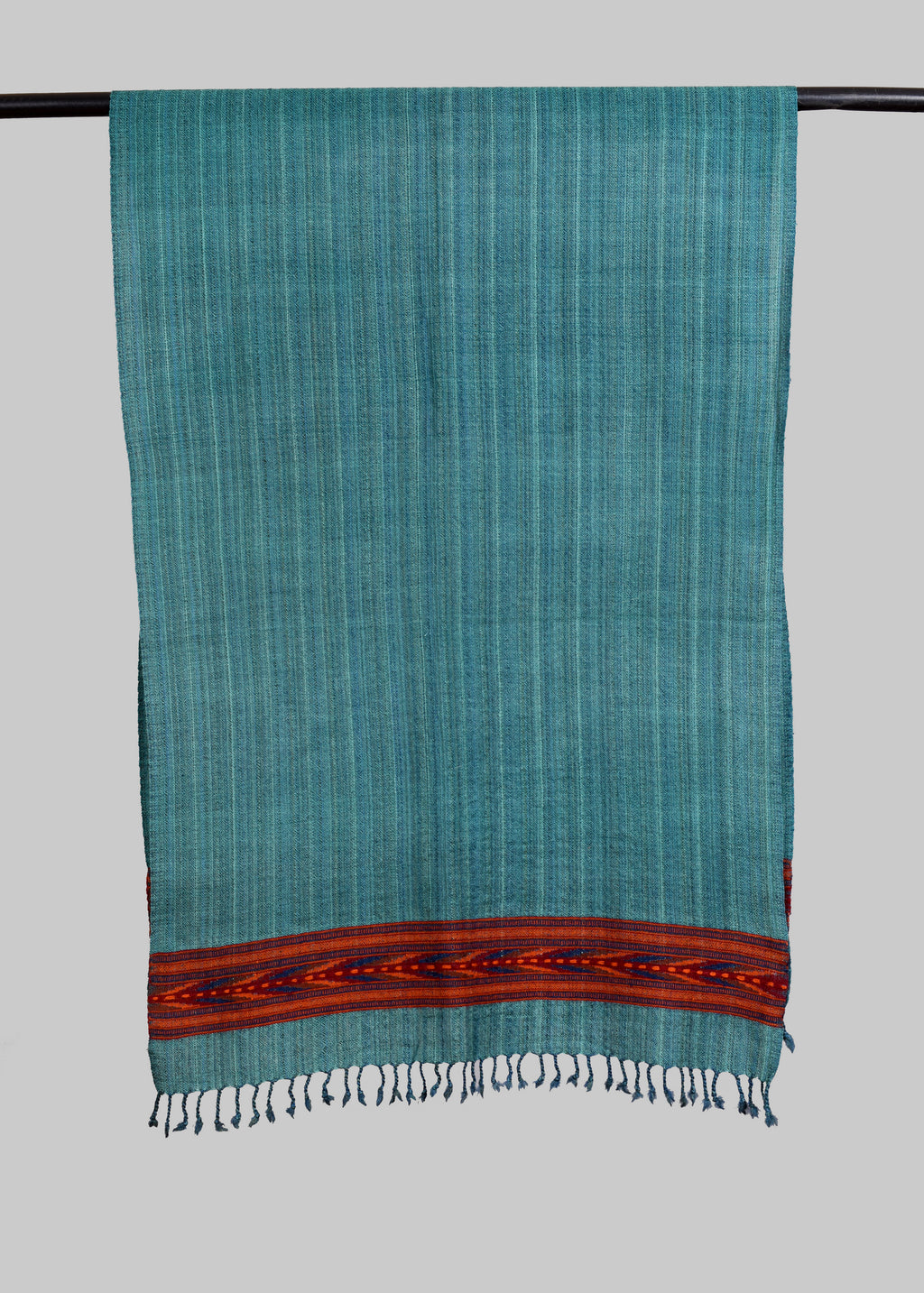 Kullu Handwoven Woollen Stole – Deep Sea Teal