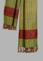 Kullu Handwoven Woollen Stole – Parrot Green