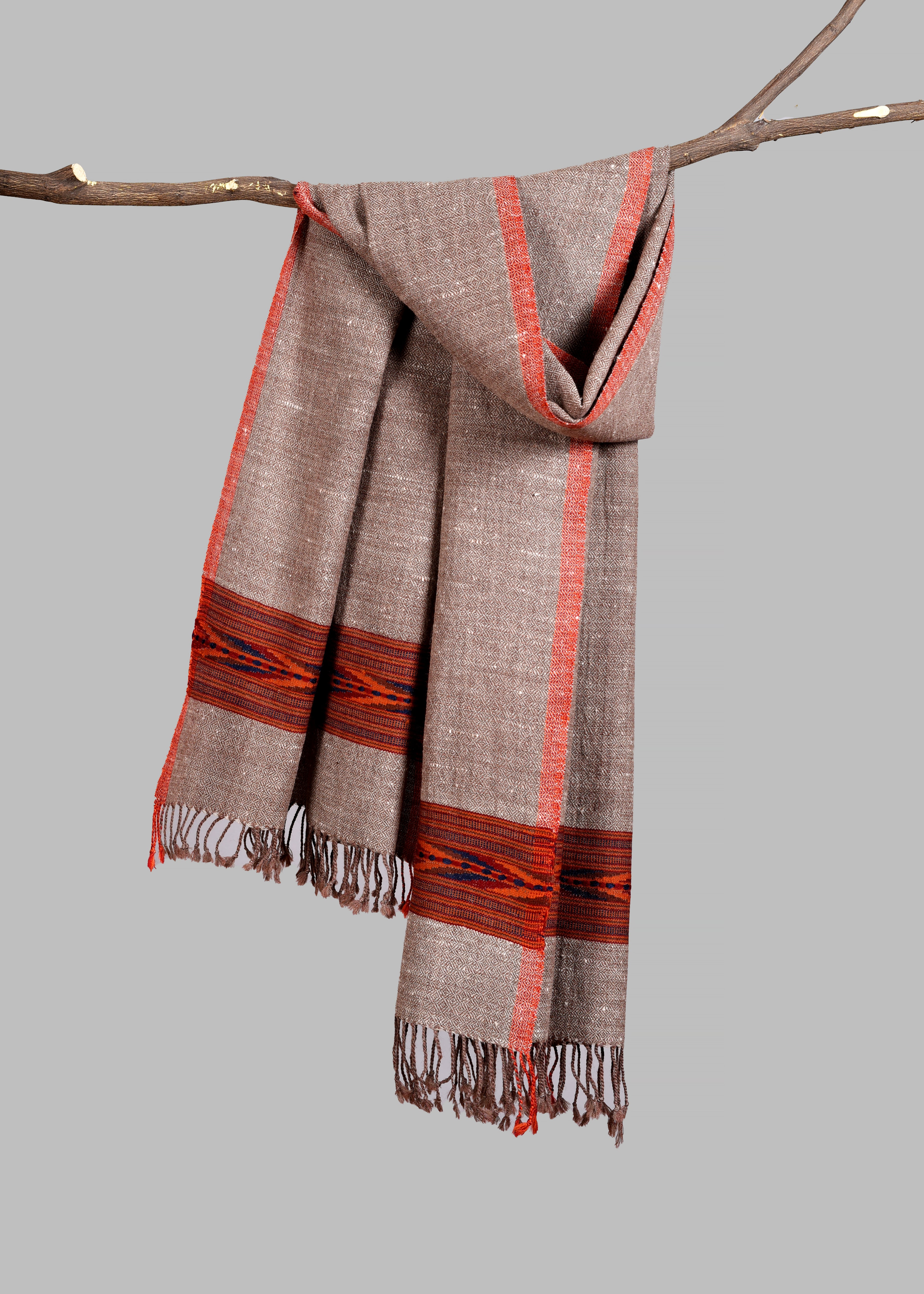 Kullu Handwoven Woollen Stole – Sunbaked Sand