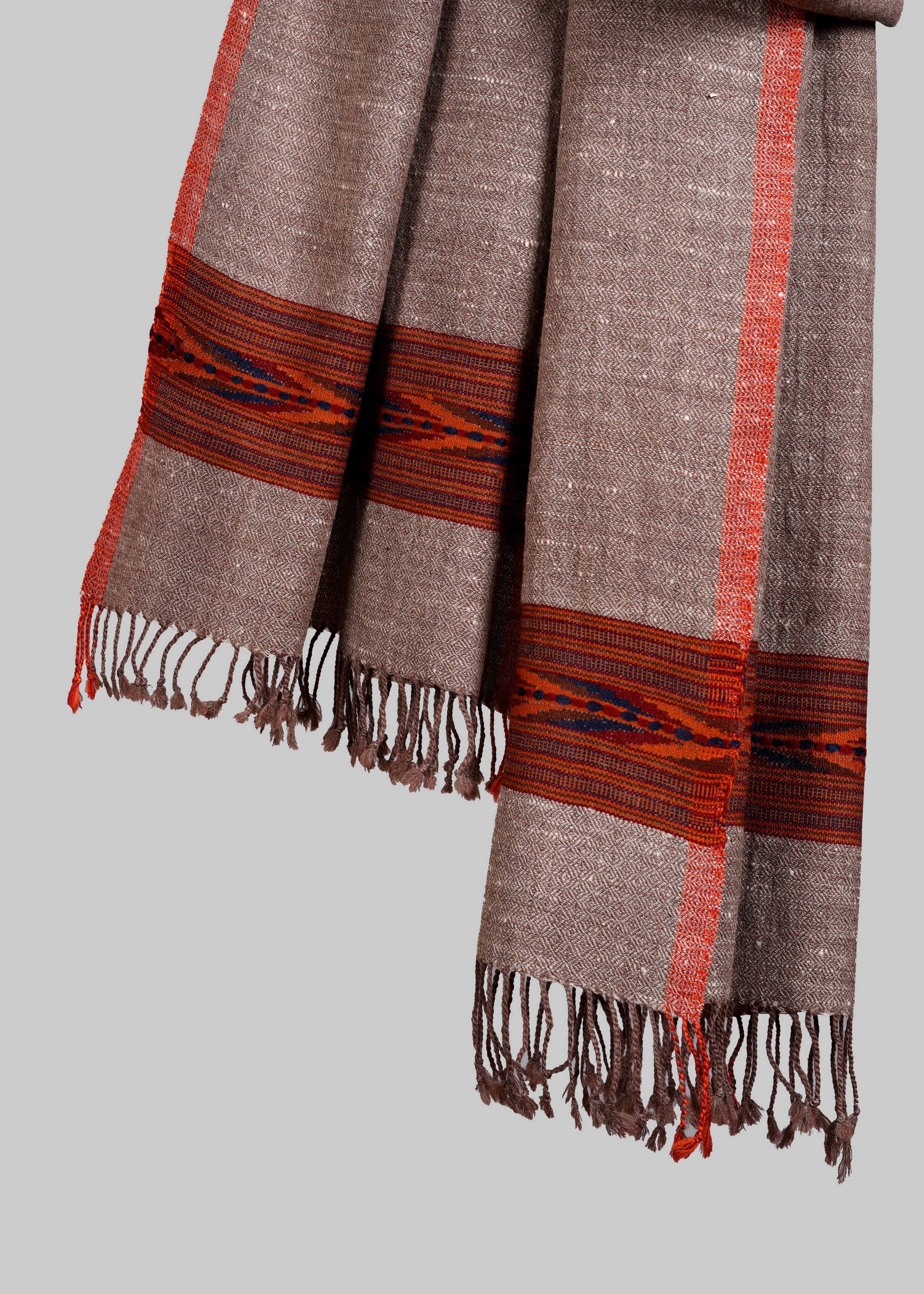 Kullu Handwoven Woollen Stole – Sunbaked Sand