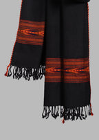 Kullu Handwoven Woollen Stole – Shadow Black