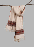 Kullu Handwoven Woollen Stole – Natural Beige