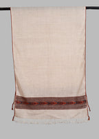 Kullu Handwoven Woollen Stole – Natural Beige