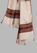 Kullu Handwoven Woollen Stole – Natural Beige