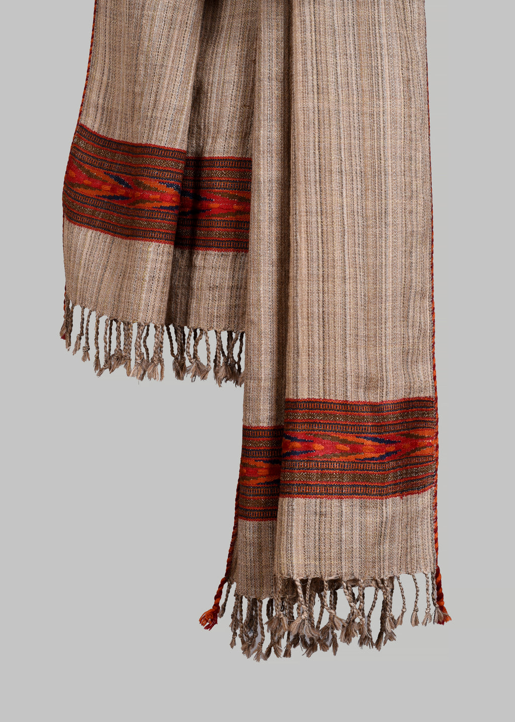 Kullu Handwoven Woollen Stole – Warm Sand