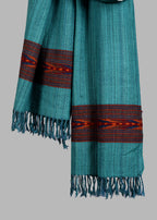Kullu Handwoven Woollen Stole – Teal Tide