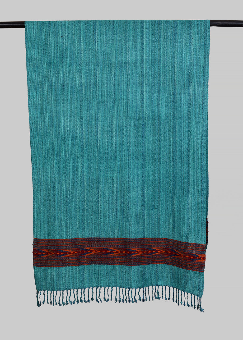 Kullu Handwoven Woollen Stole – Teal Tide