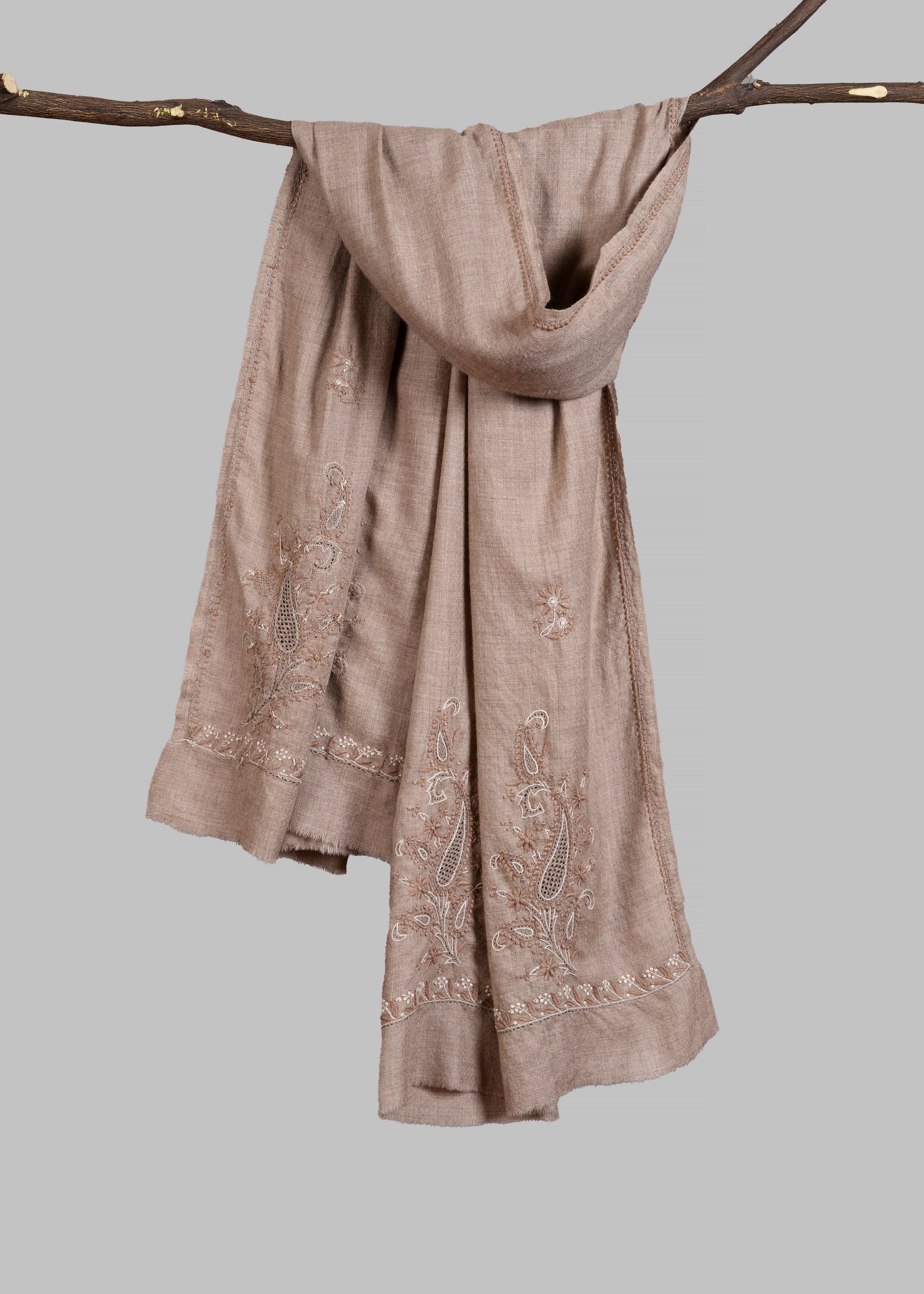 Handwoven & Handspun Pure Pashmina Shawl – Blooming Paisley