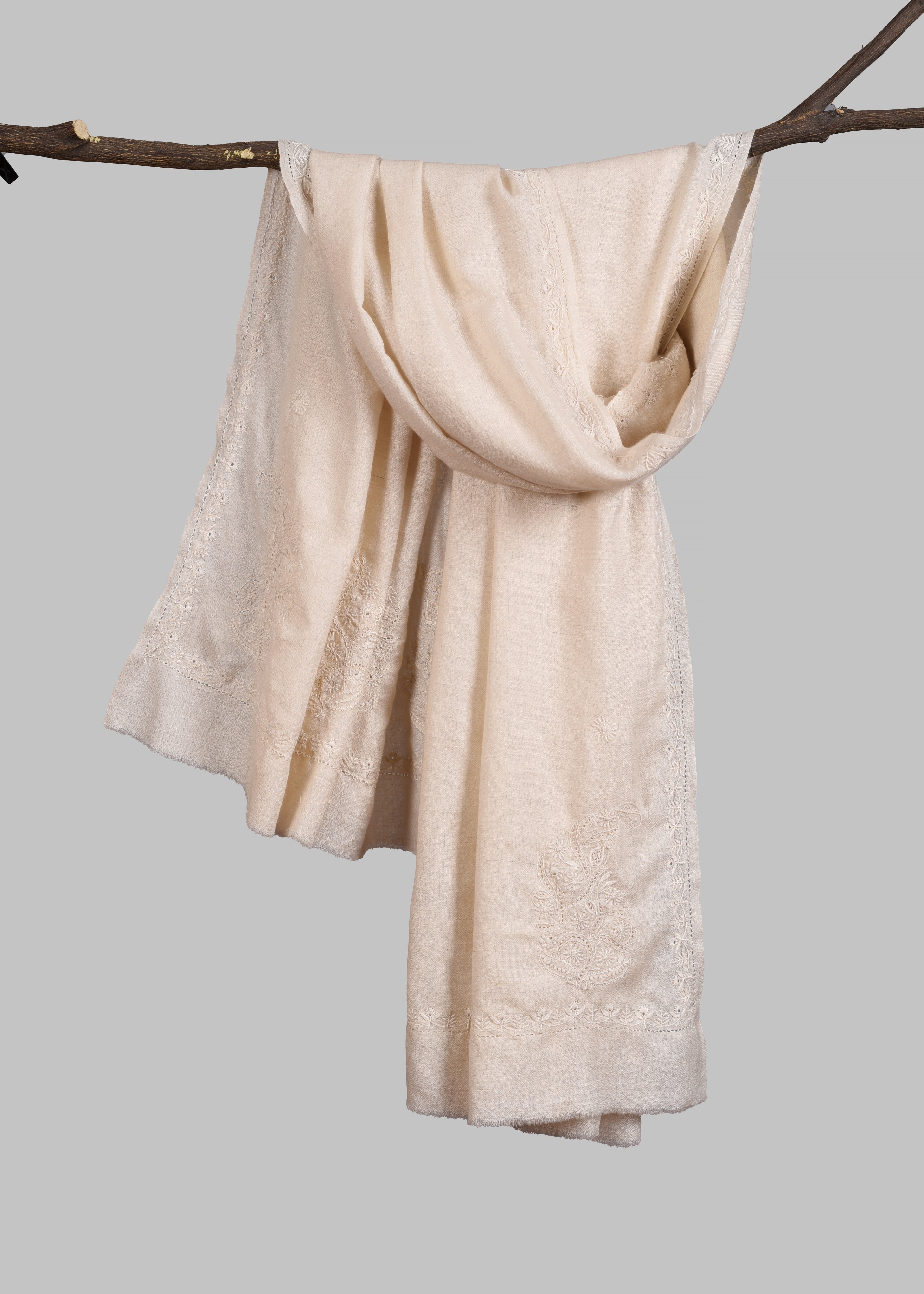 Handwoven & Handspun Pure Pashmina Shawl – Whisper Booti