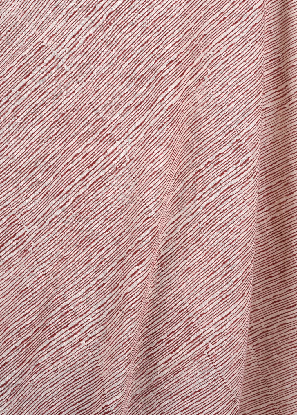 Red Ripplefield Block Print