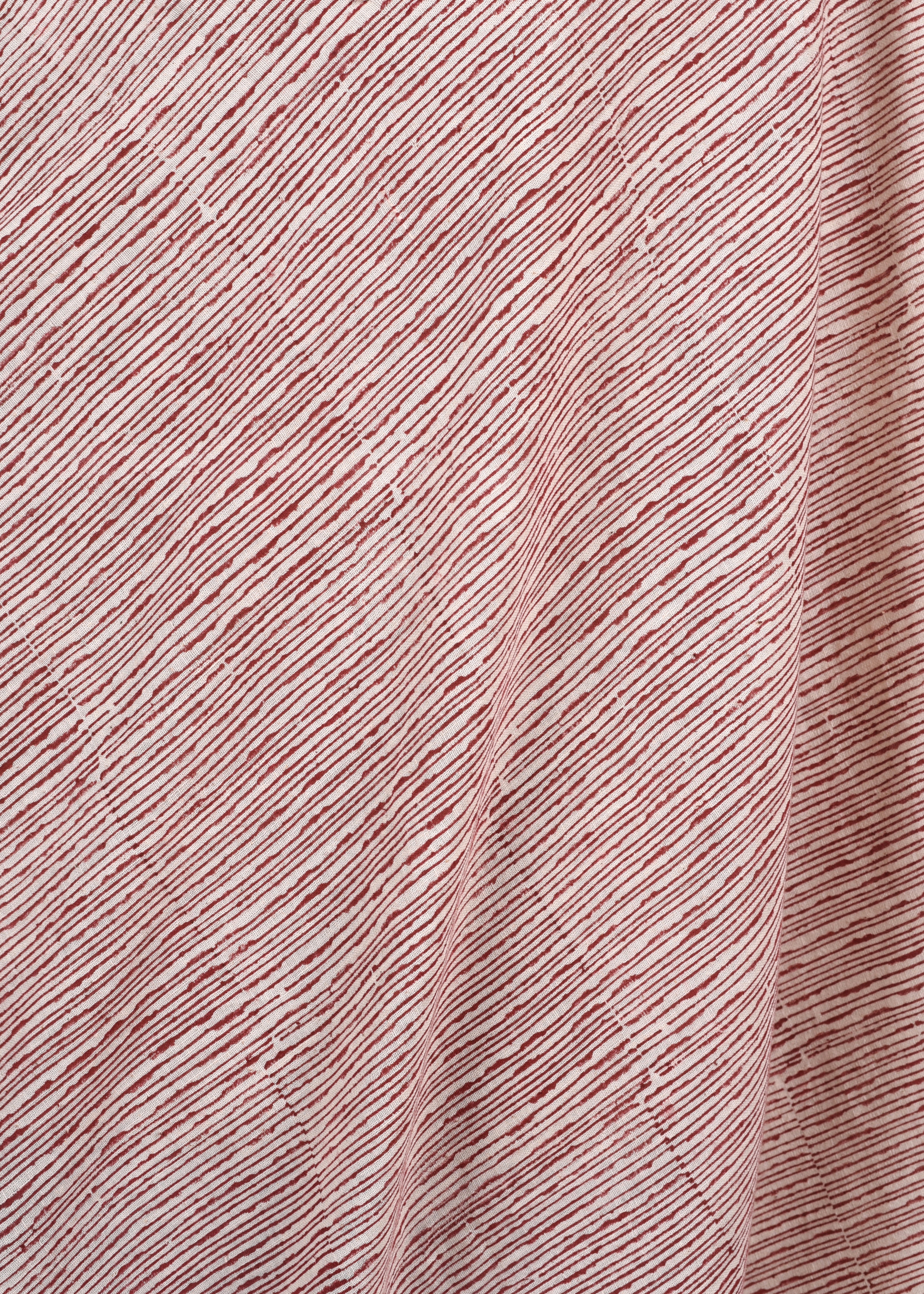 Red Ripplefield Block Print