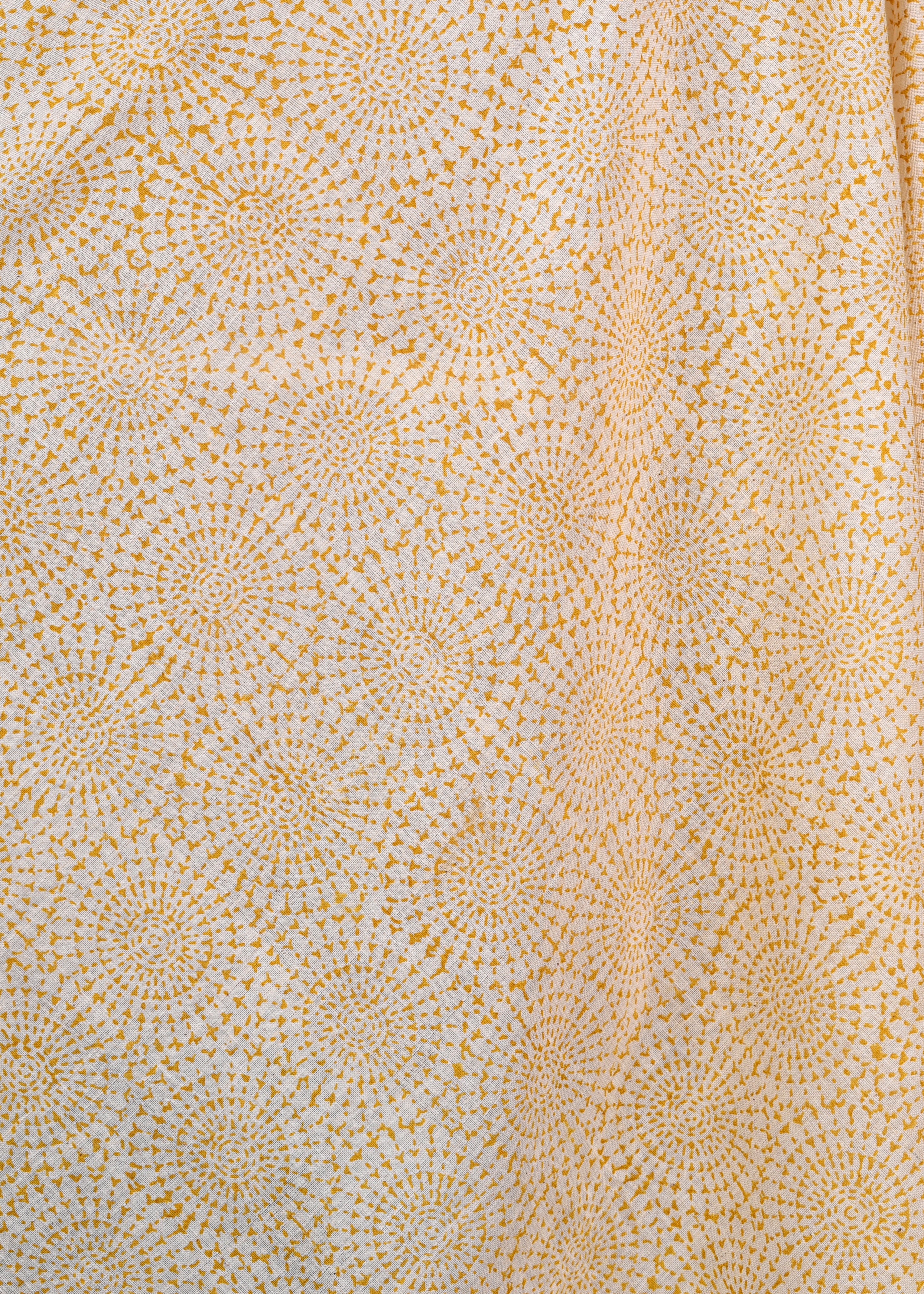 Sunshine Blossom Block Print