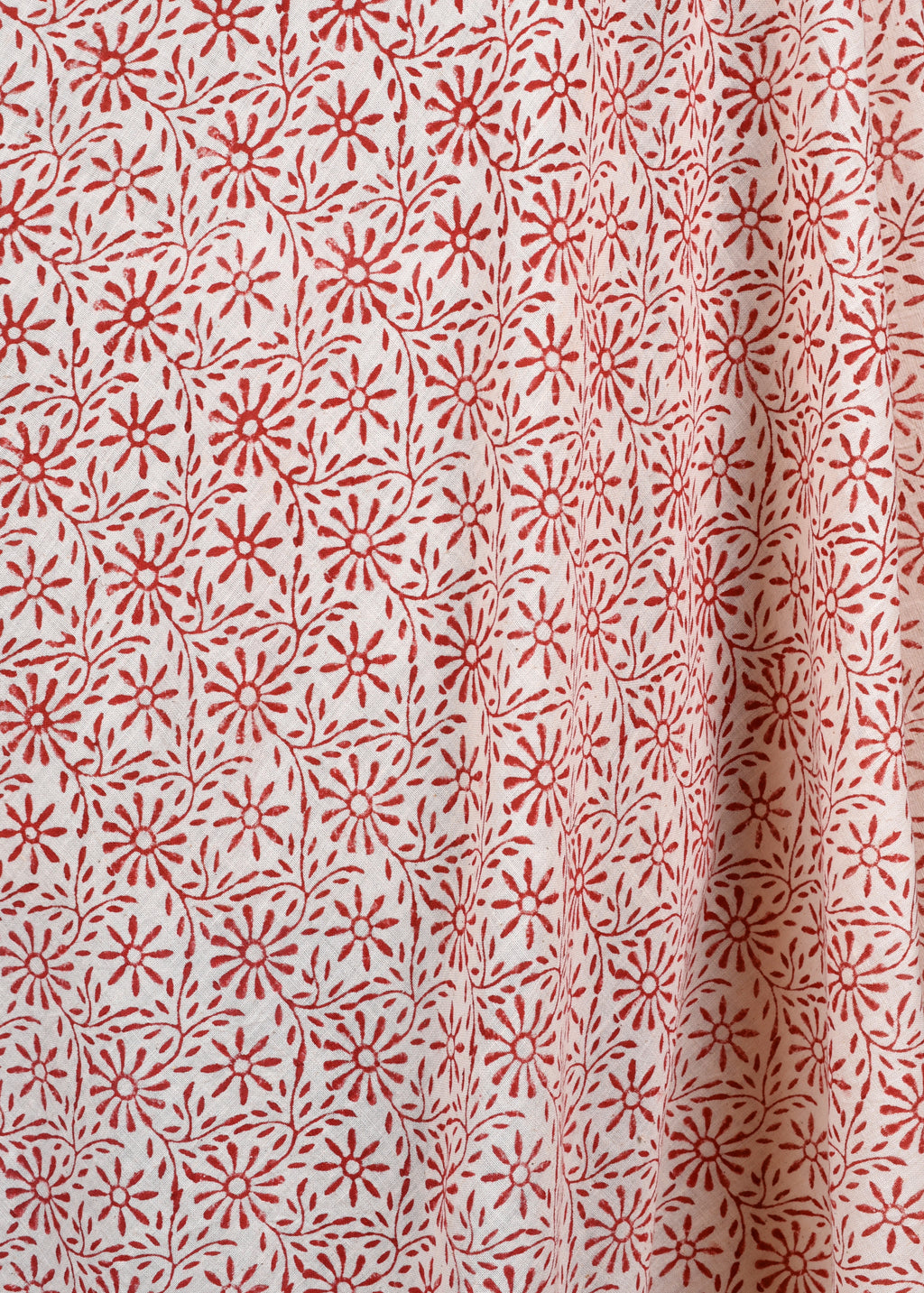 Terracotta Daisy Block Print