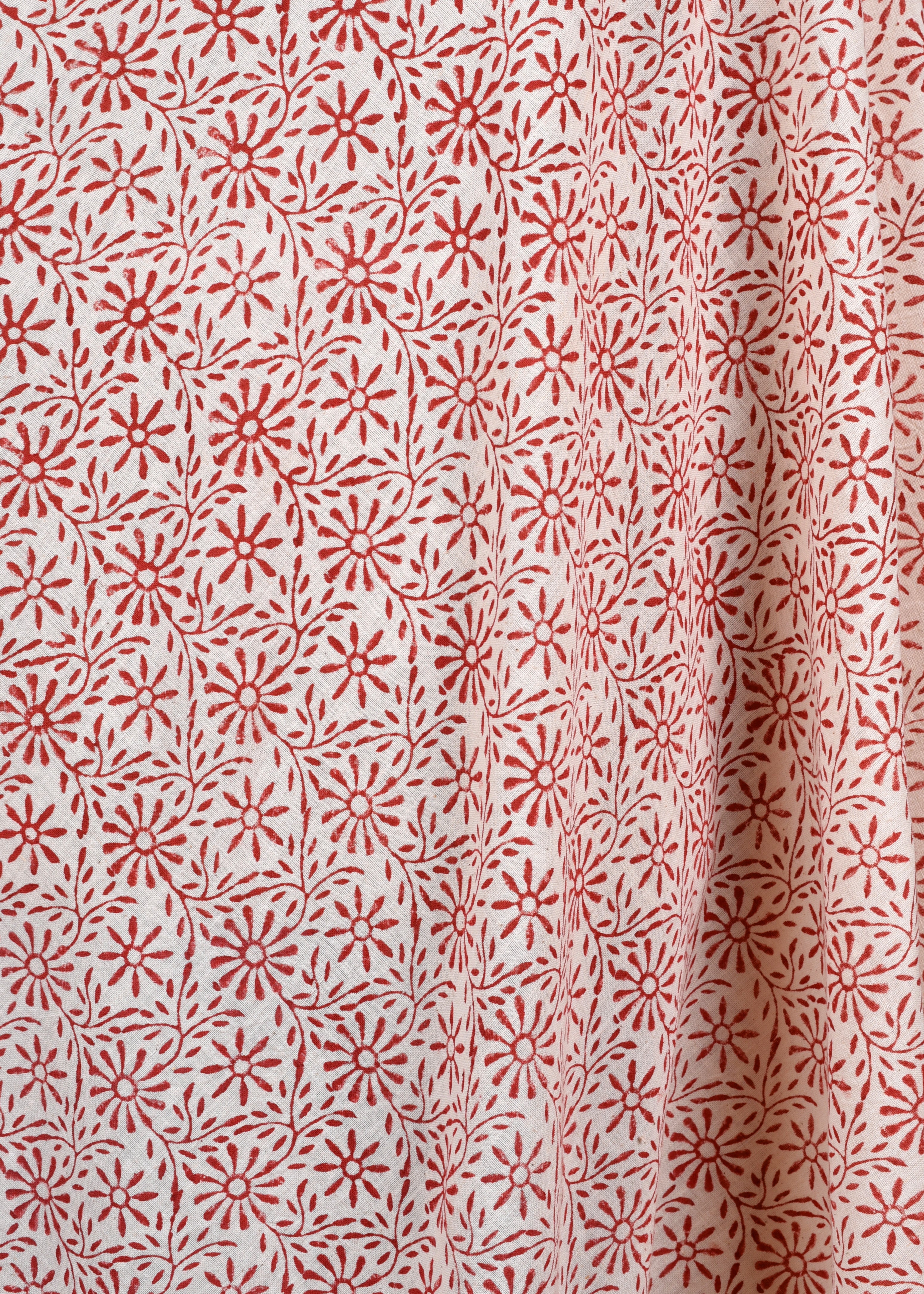 Terracotta Daisy Block Print