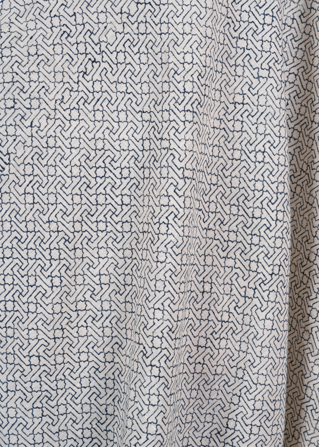 Indigo Labyrinth Block Print