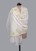 Chikankari Chanderi Dupatta: Lime Heritage