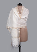 Chikankari Chanderi Dupatta: Royal Paisley