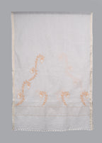 Chikankari Chanderi Dupatta: Peach Meadow