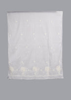 Chikankari Chanderi Dupatta: Pearl Bloom