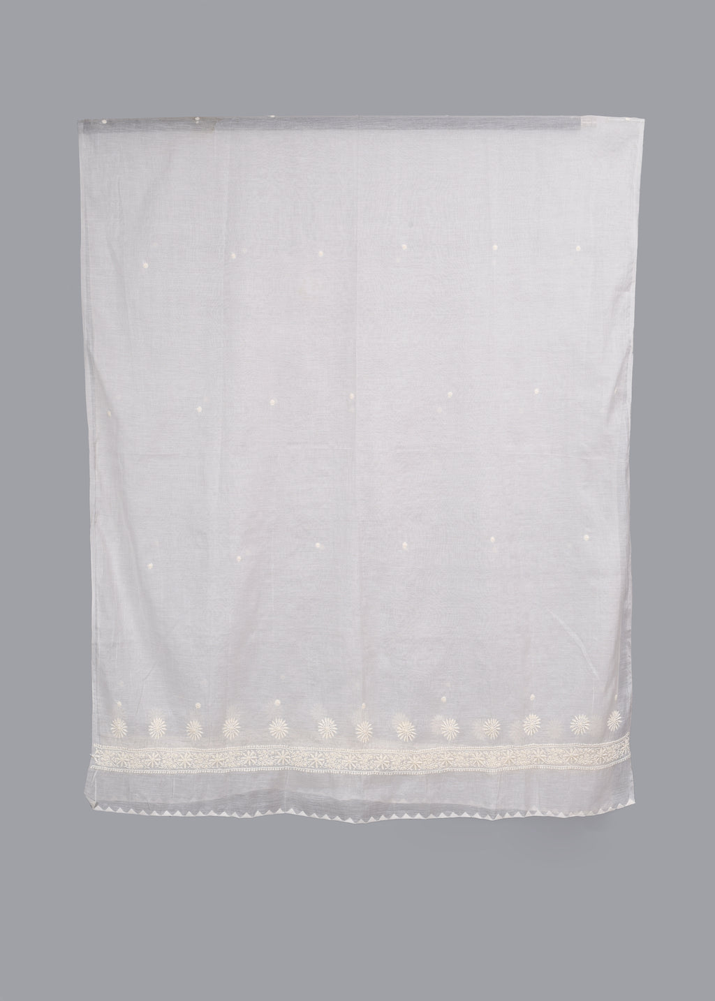 Chikankari Chanderi Dupatta: Moonlit Dot