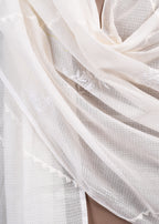 Chikankari Kota Dupatta: Snowfall Lattice