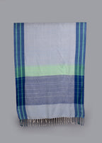 Handwoven Pure Cotton Stole – Sky Meadow