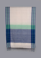 Handwoven Pure Cotton Stole – Ocean Breeze
