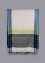 Handwoven Pure Cotton Stole – Pearl Mist
