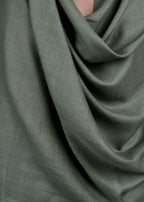 Handwoven & Handspun Pure Pashmina Stole – Soft Sage Grey