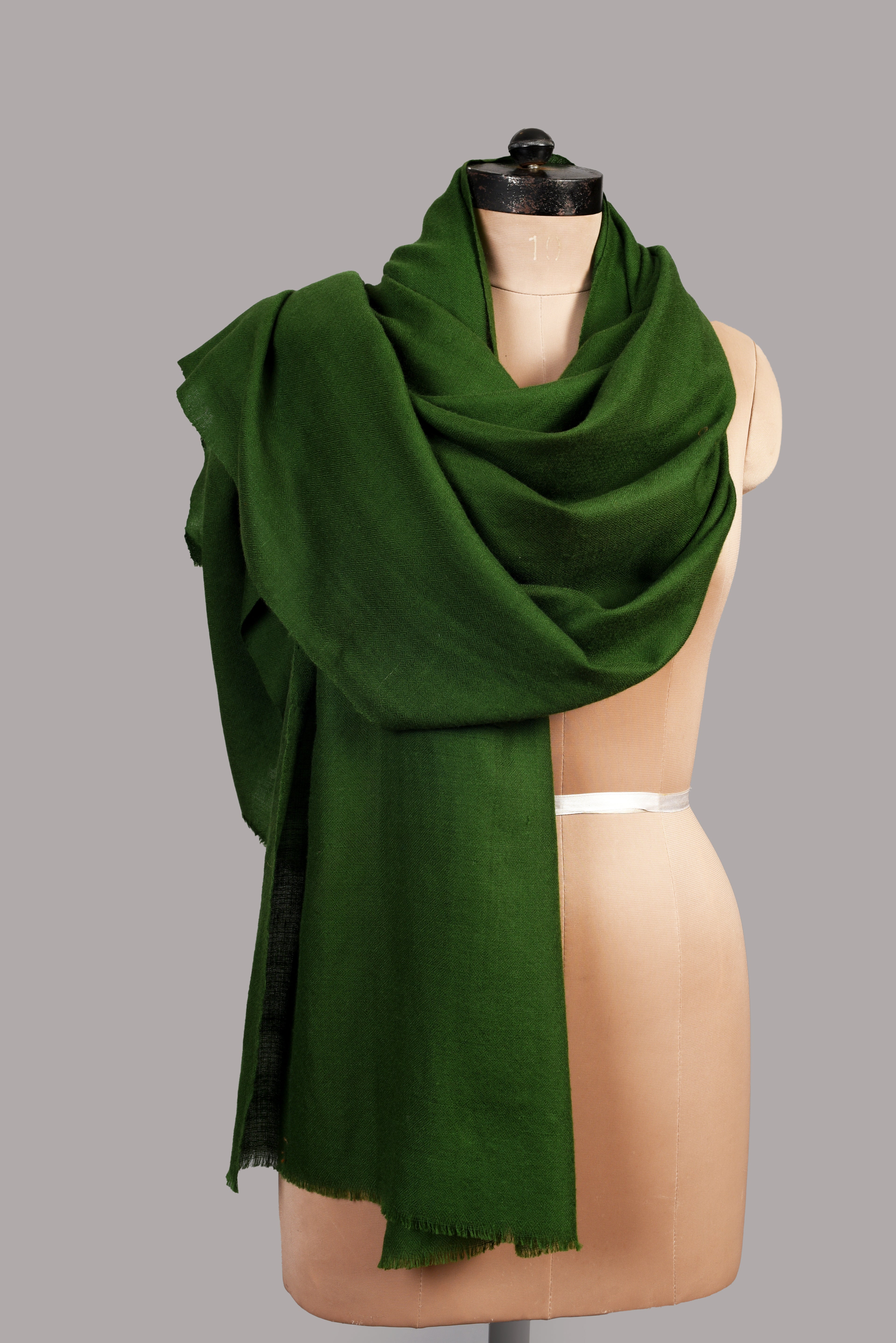 Handwoven & Handspun Pure Pashmina Stole – Dartmouth Green