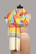 Handwoven & Handspun Pure Pashmina Stole – Rangrez Stripes