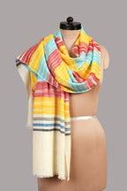 Handwoven & Handspun Pure Pashmina Stole – Rangrez Stripes