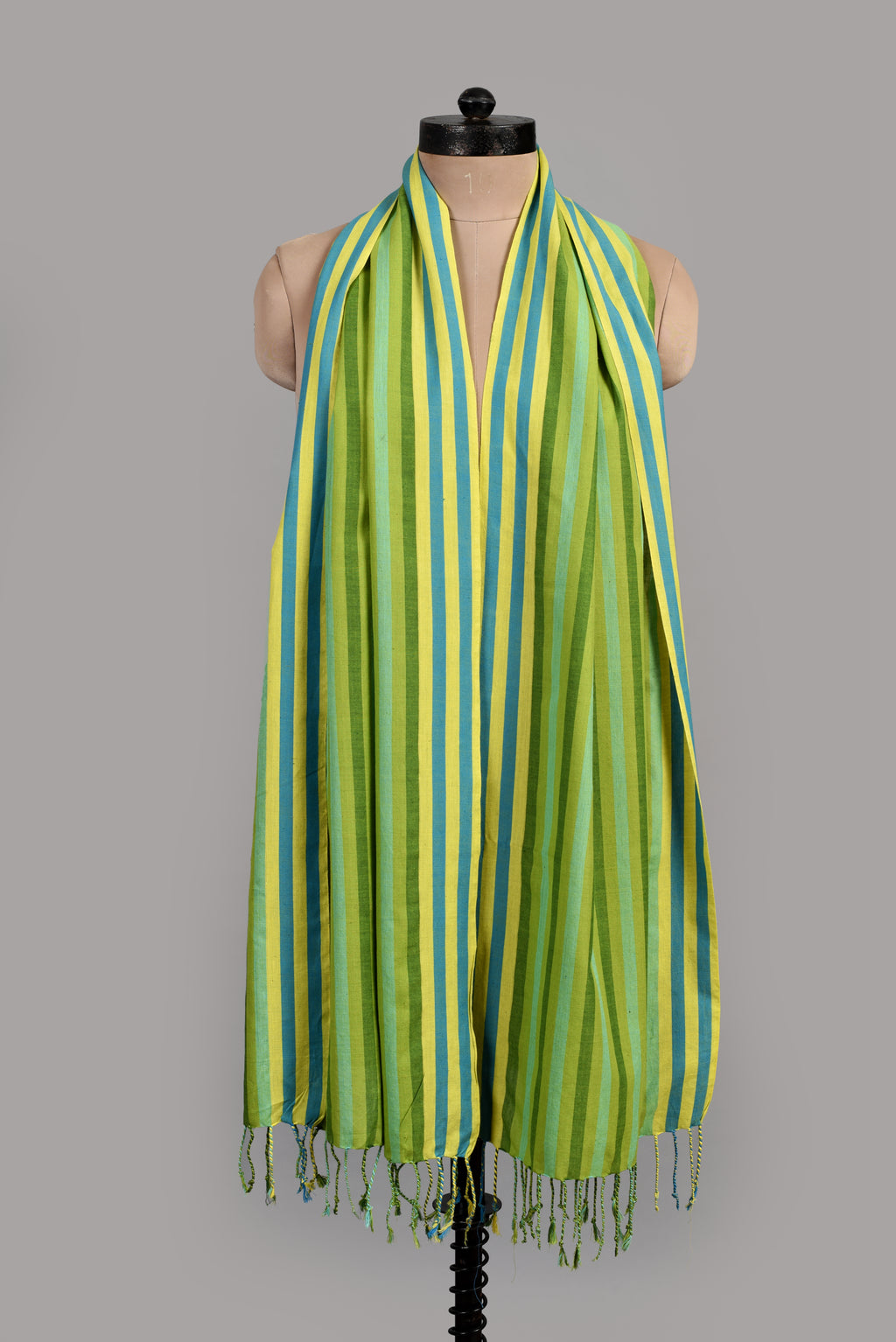 Handwoven Pure Cotton Stole – Lime Grove