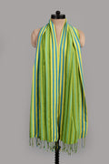 Handwoven Pure Cotton Stole – Lime Grove