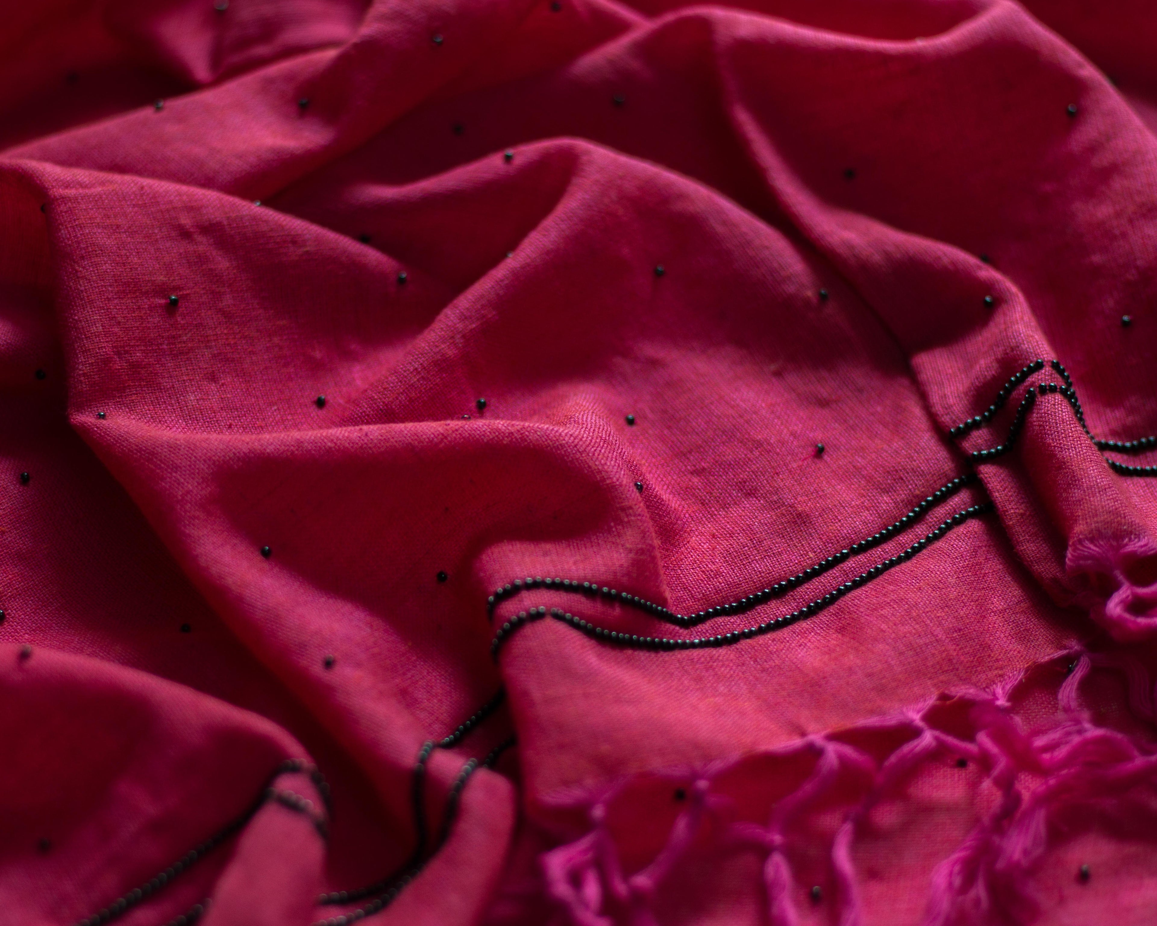Zardozi Dupatta - Festive Favourite: Black Beads