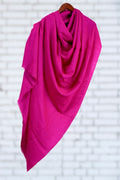 Pink Pashmina Handspun Handwoven Pure Wool Shawl