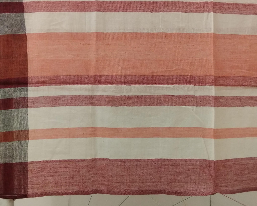 Handloom Peach Cotton Scarf